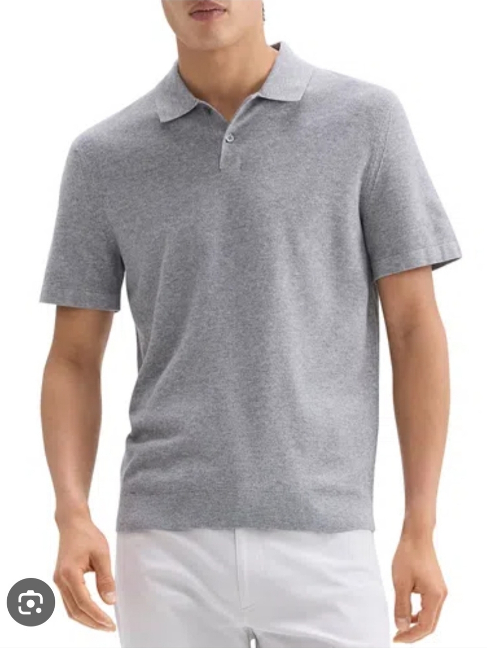 Theory Goris Polo Shirt in Gray. Size L